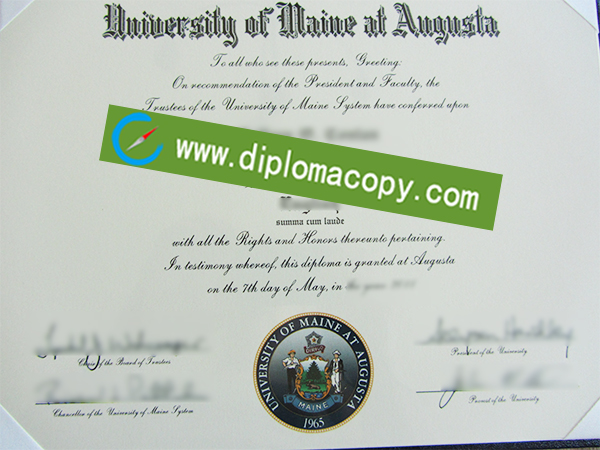 UMaine Augusta diploma, University of Maine degree