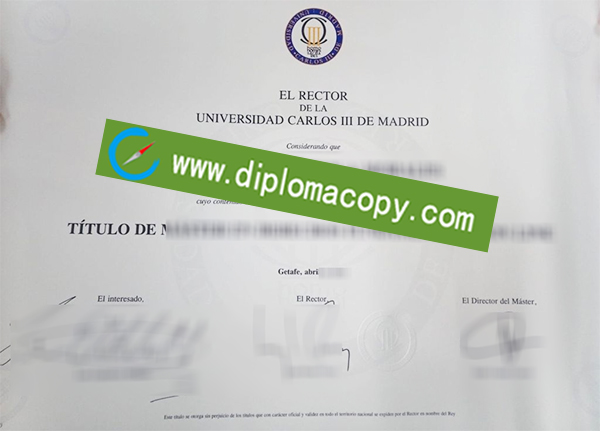Universidad Carlos III de Madrid degree, UC3M diploma