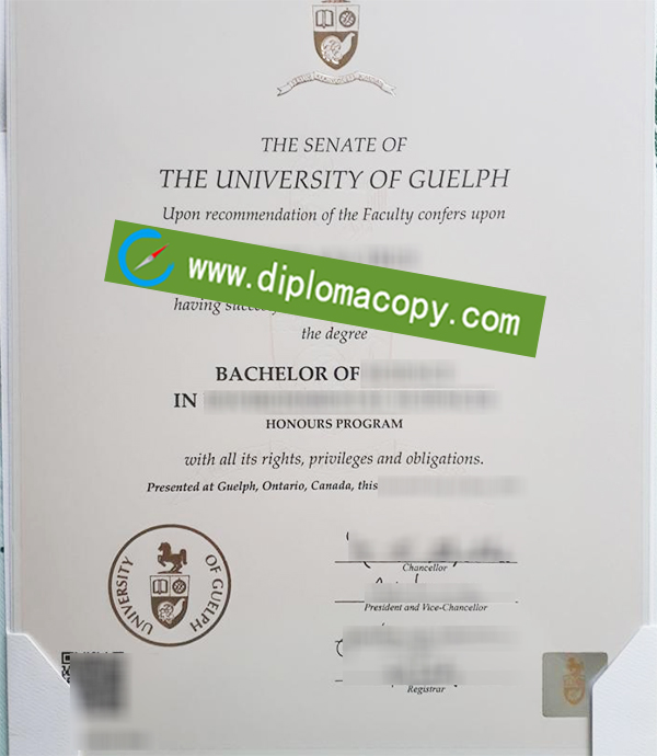 University of Guelph degree, University of Guelph diploma