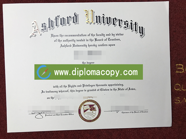 Ashford University copy degree
