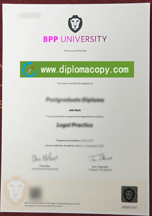 Buy fake BPP university diploma