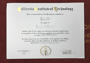California Institute Technology replica diploma