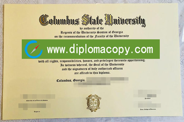 Buy fake Columbus State University diploma