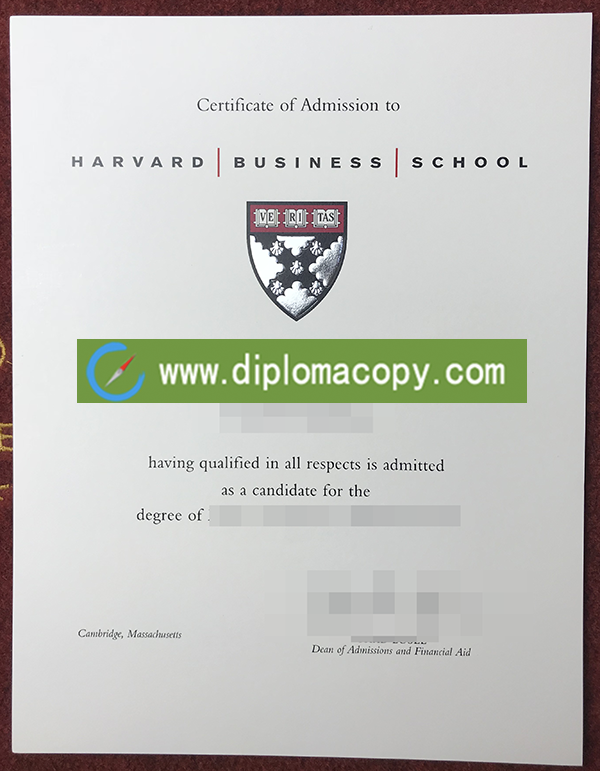 Harvard Business School diploma