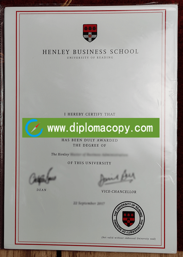 Buy fake Henley Business School diploma