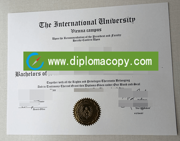 Buy fake IU Vienna diploma