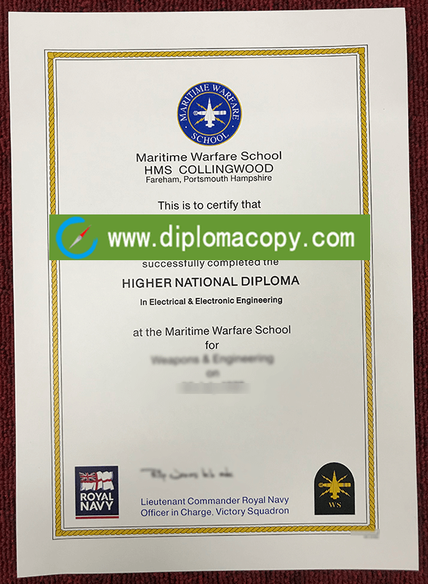 Buy fake Maritime Warfare School diploma