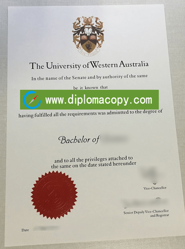 custom University of Western Australia diploma