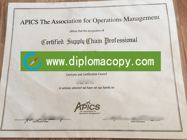Buy fake APICS CSCP certificate