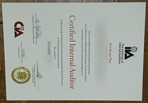 CIA degree certificate