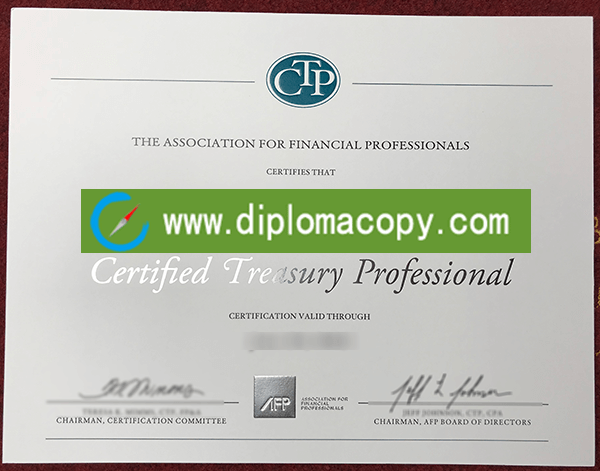 CTP certificate sample