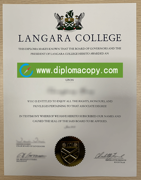 Buy fake Langara College diploma