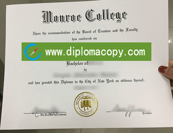 Monroe College fake diploma