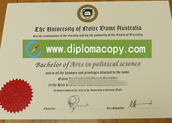 University of Notre Dame diploma