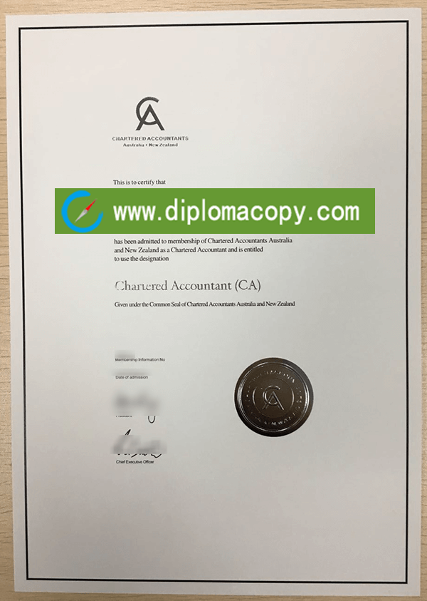 order CA ANZ fake certificate