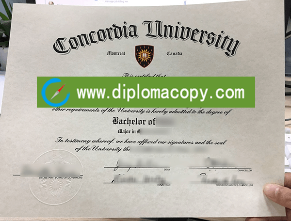 order Concordia University fake degree in Canada