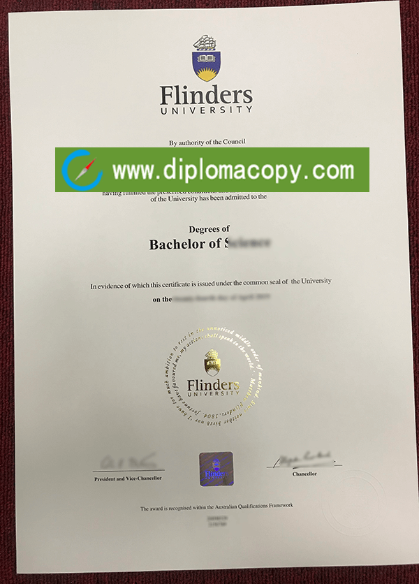 Flinders University degree sample