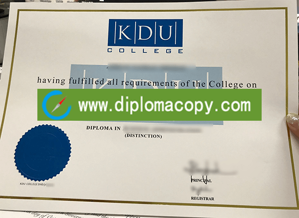 Buy fake KDU university college diploma
