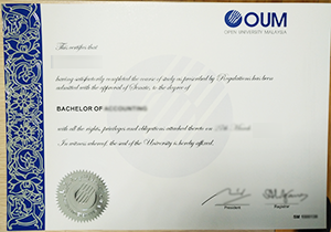 order OUM bachelor degree from Malaysia