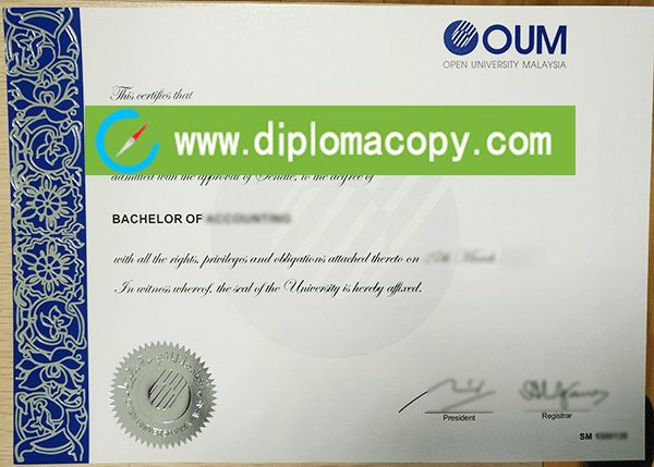 order OUM bachelor degree from Malaysia