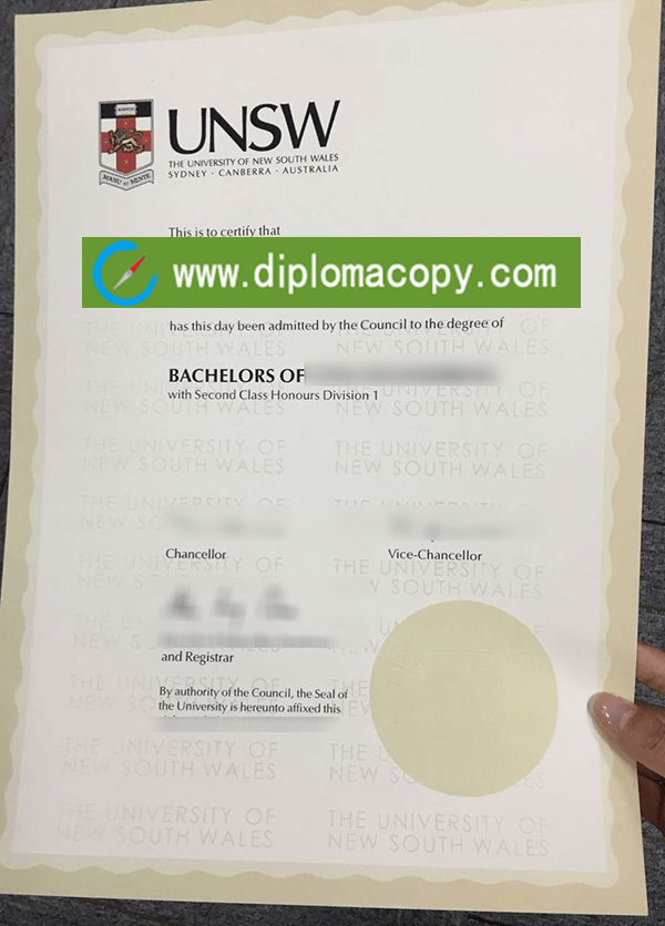 Buy UNSW fake diploma