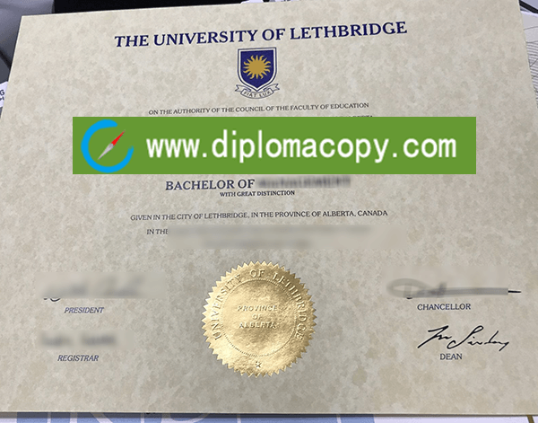 Buy University of Lethbridge fake degree
