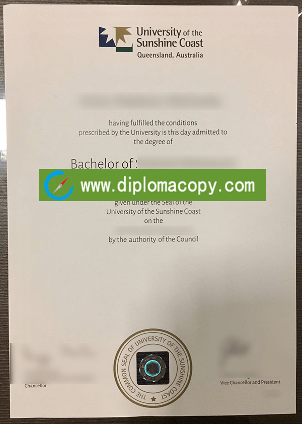 order fake diploma of University of The Sunshine Coast