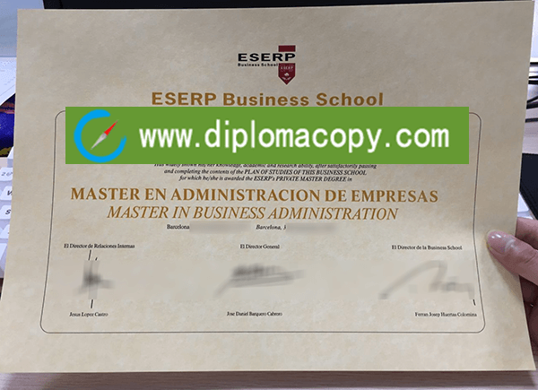 order ESERP Business School degree