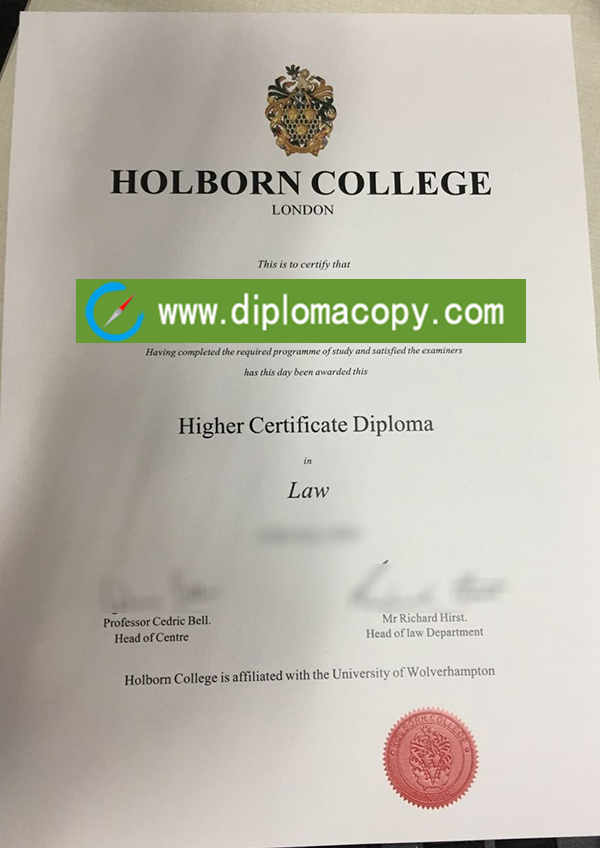 Holborn College degree for sale
