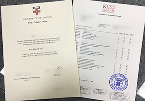 King's College London degree, King's College London transcript