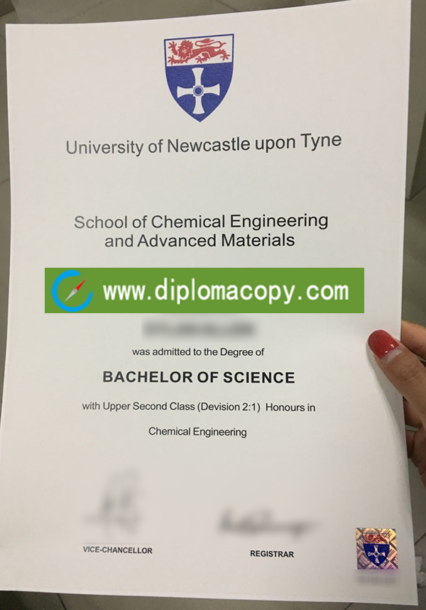 University of Newcastle upon Tyne certificate in UK