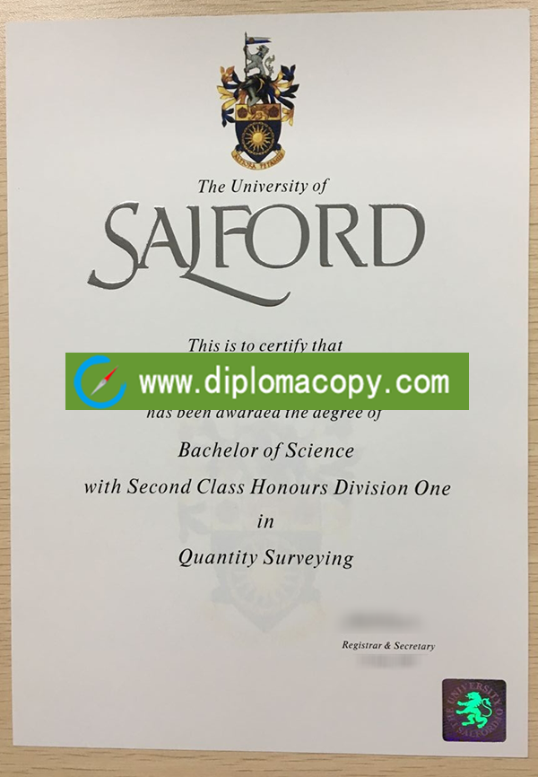 University of Salford diploma