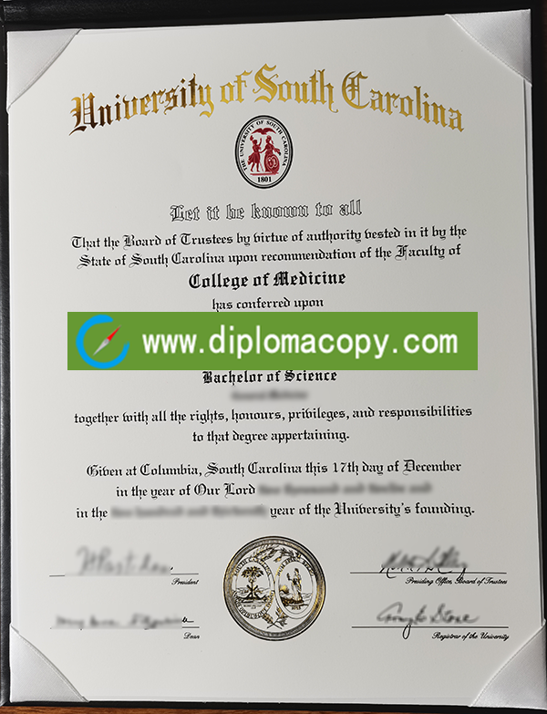 University of South Carolina diploma