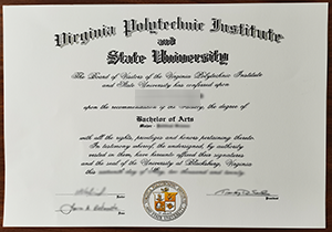 Virginia Polytechnic Institute and state University diploma