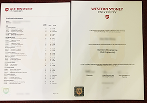 Western Sydney University degree, Western Sydney University official transcript