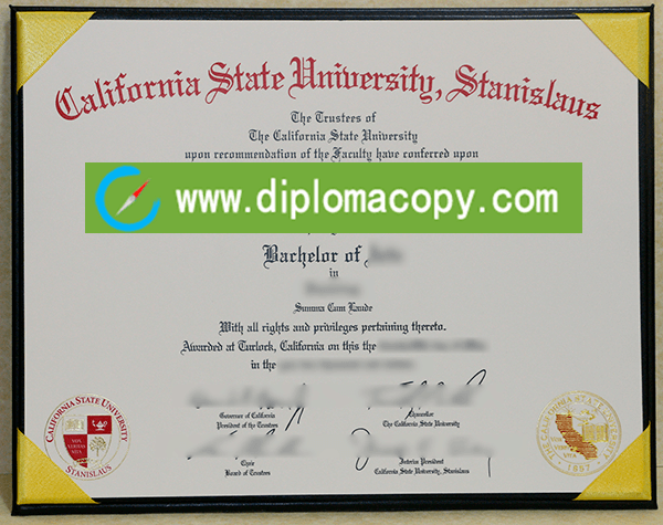 California State University Stanislaus diploma