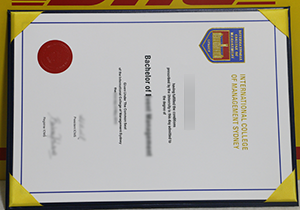 International College of Management Sydney certificate sample