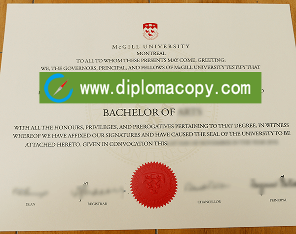 McGill University diploma, fake diploma maker