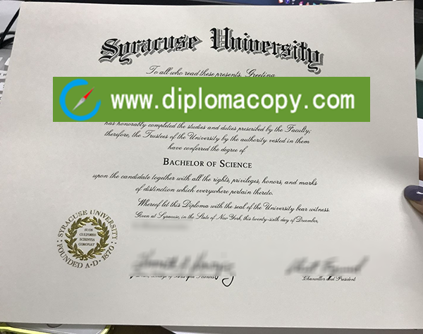 Syracuse University fake diploma sample