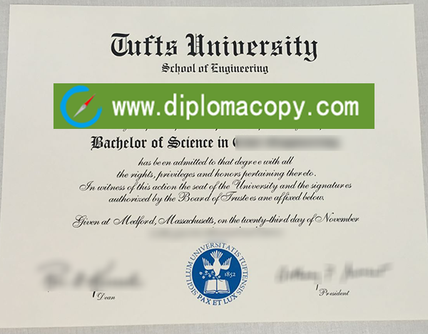 Tufts University diploma