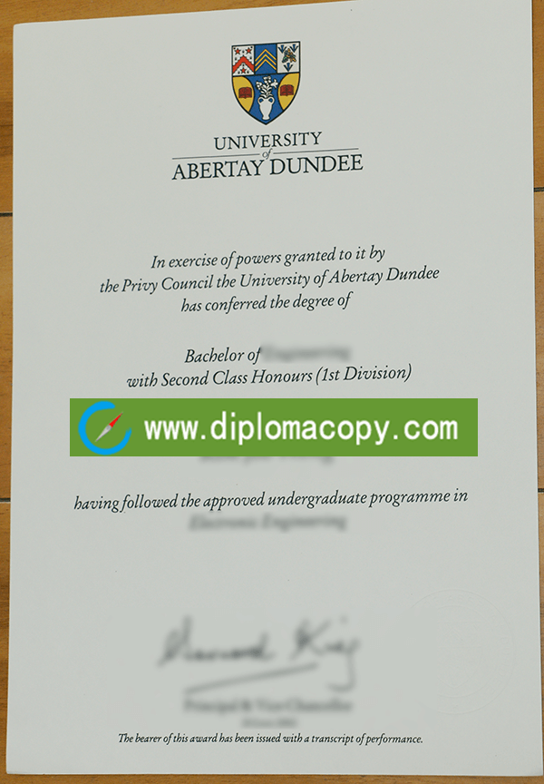 University of Abertay Dundee degree, Abertay University fake diploma