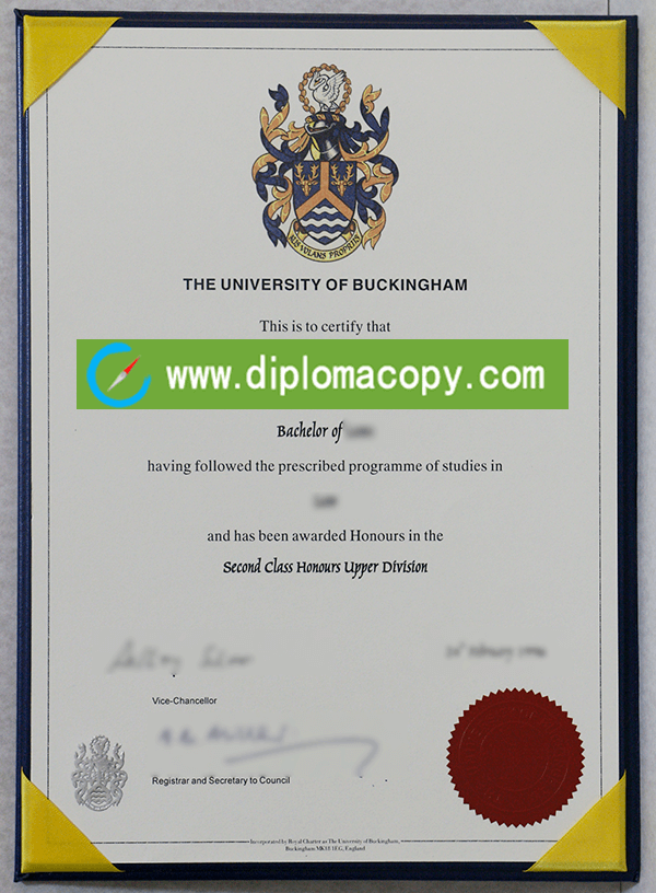 Buy fake University of Buckingham diploma