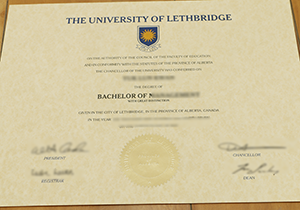 fake University of Lethbridge diploma for sale