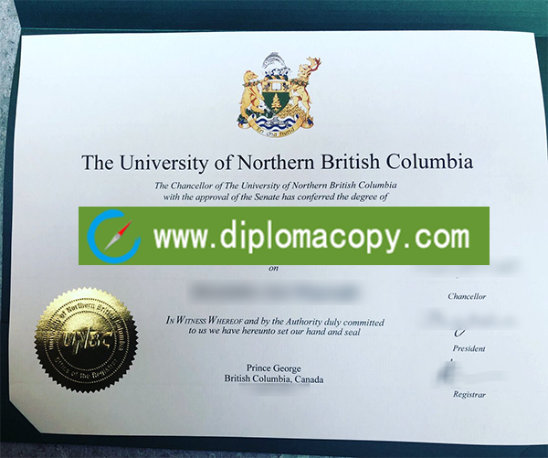 University of Northern British Columbia diploma, buy fake UNBC degree