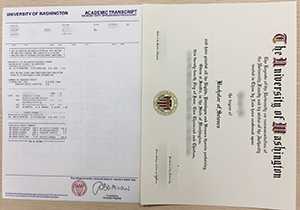 order University of Washington diploma and transcript