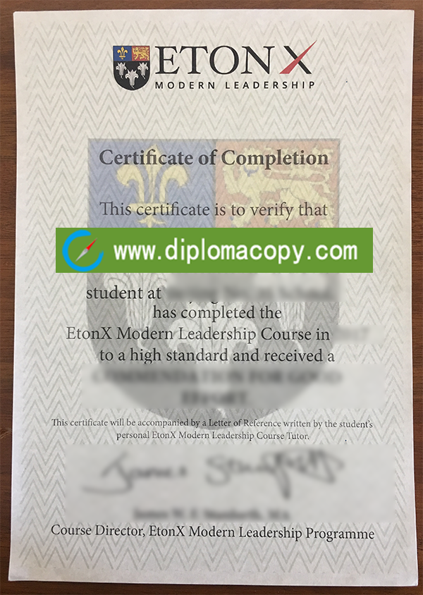 Eton College diploma, Eton College fake certificate