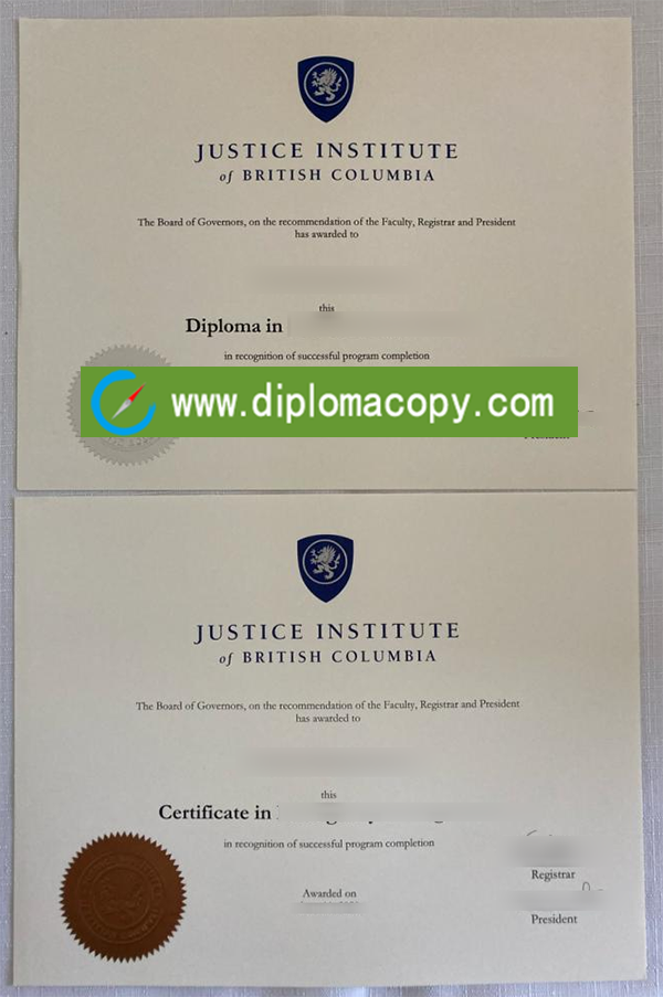 Justice Institute of British Columbia diploma, buy fake JIBC certificate