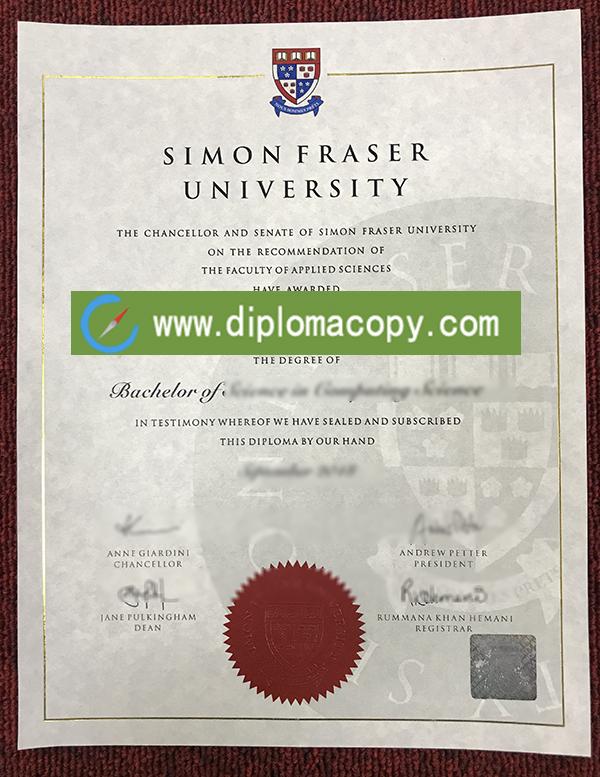 Simon Fraser University degree, buy fake SFU diploma