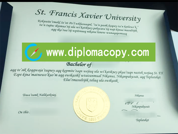 St. Francis Xavier University diploma