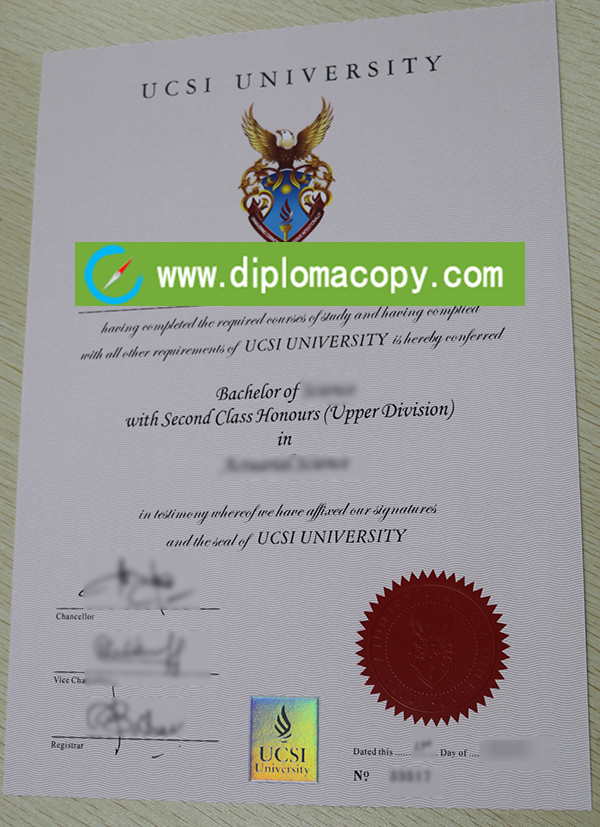 UCSI university diploma